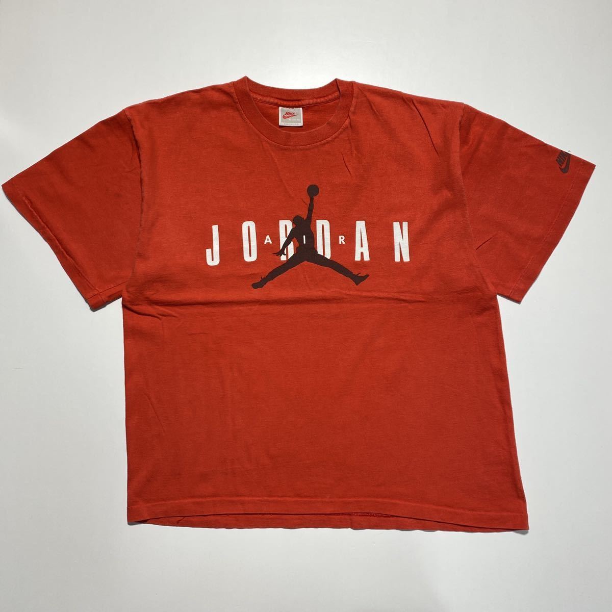 【M】90s NIKE AIR JORDAN JUMPMAN Print Tee 90年代 ナイキ エア ジョーダン ジャンプマン プリント 半袖 Tシャツ USA製 銀タグ G987_画像1