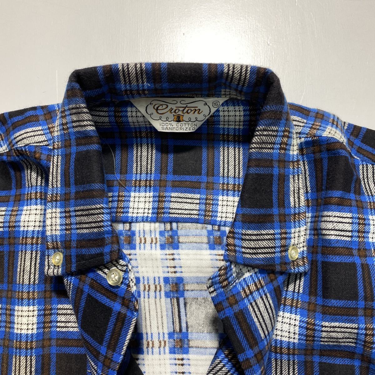【16】60s DeadStock DAN RIVER Print Flannel shirt 60年代 デッドストック ダンリバー プリント フランネルシャツ プリネル USA製 G1124_画像6
