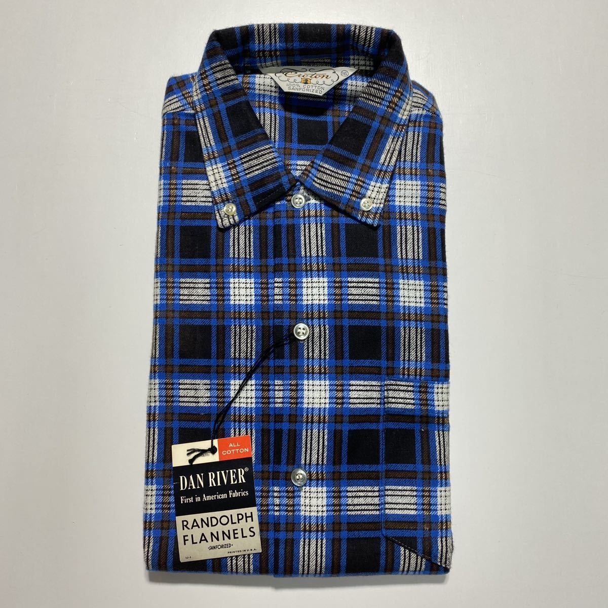 【16】60s DeadStock DAN RIVER Print Flannel shirt 60年代 デッドストック ダンリバー プリント フランネルシャツ プリネル USA製 G1124_画像3