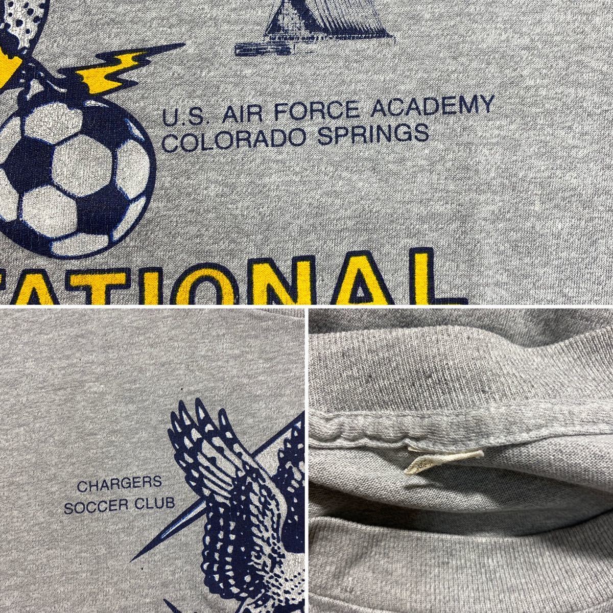 U.S.AIR FOCE ACADEMY CHARGER SOCCER CLUB Print Tee America Air Force .. school charger soccer Club print T-shirt USAFA G1138