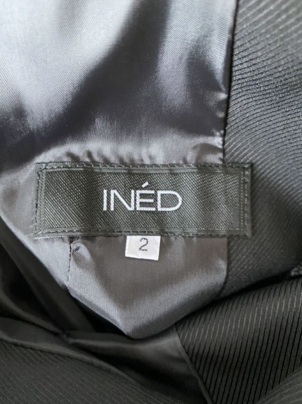 【良品】　INED　イネド　ジャケット　テーラードジャケット　コート　ブラック　レディース　2サイズ　フランドル　高品質　日本製_画像4