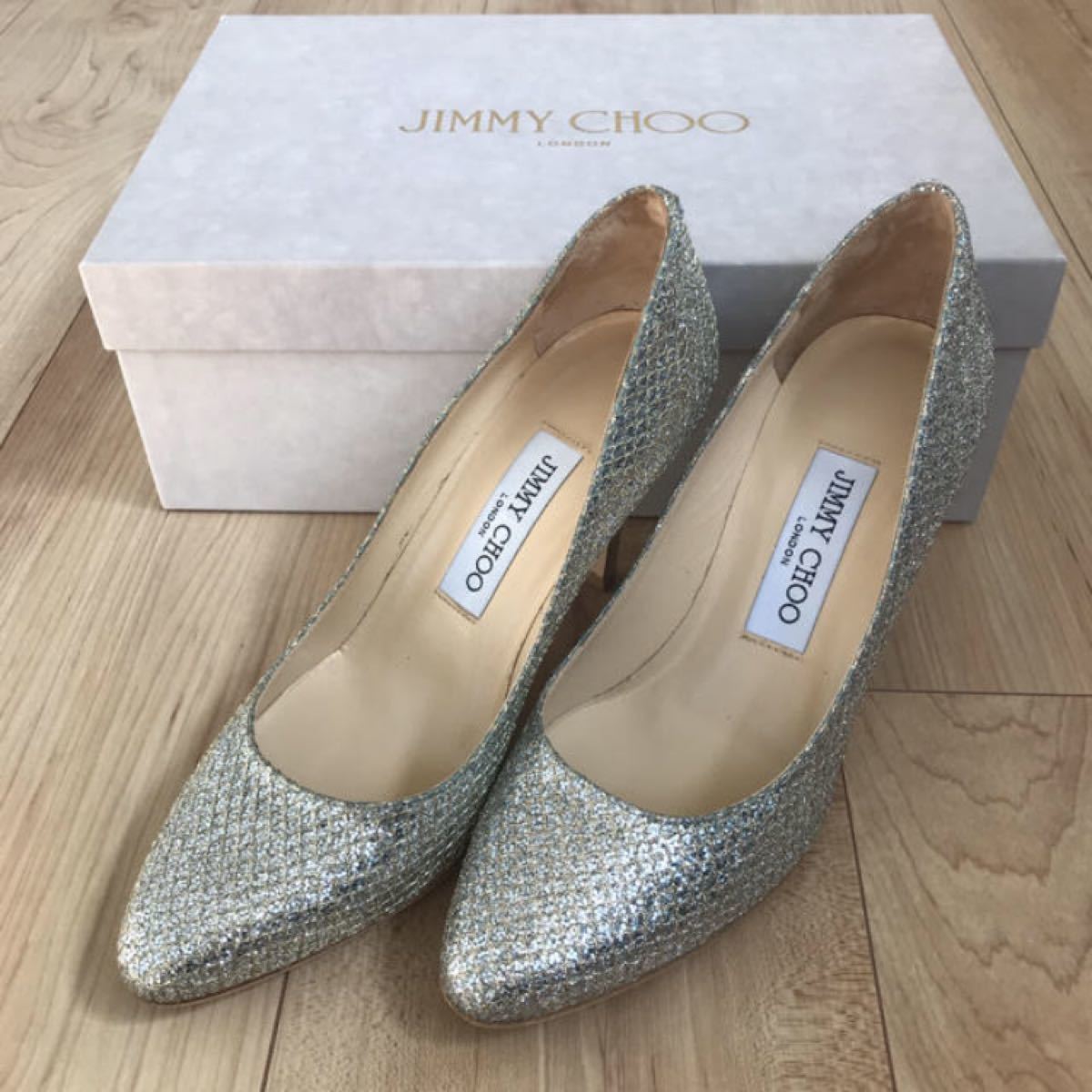 JIMMY CHOO ジミーチュウウエディング グリッターパンプス