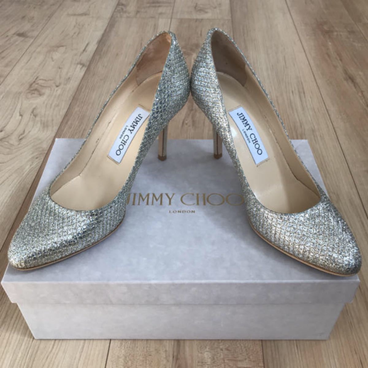 JIMMY CHOO ジミーチュウウエディング グリッターパンプス