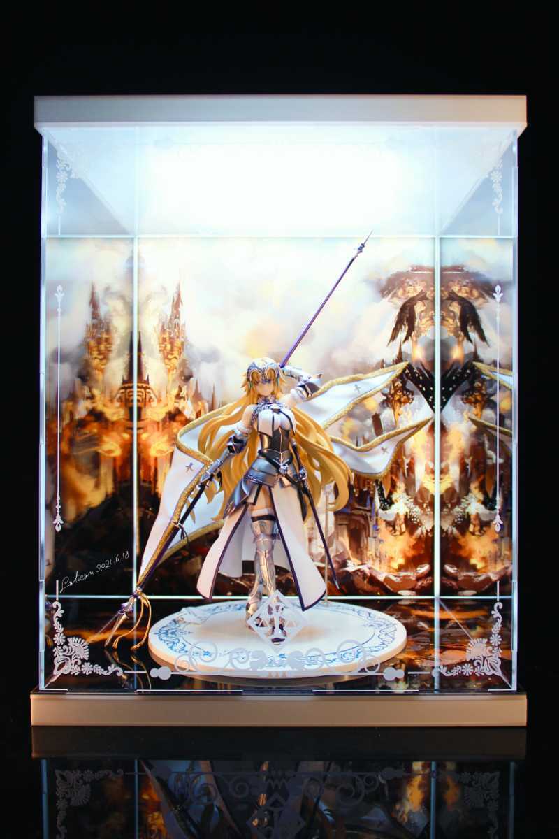 Fate/Grand Order ルーラー/ジャンヌダルク フレア /専用/ フィギュアケース ディスプレイケース LED照明 装飾 ボックス 収納  ショーケース