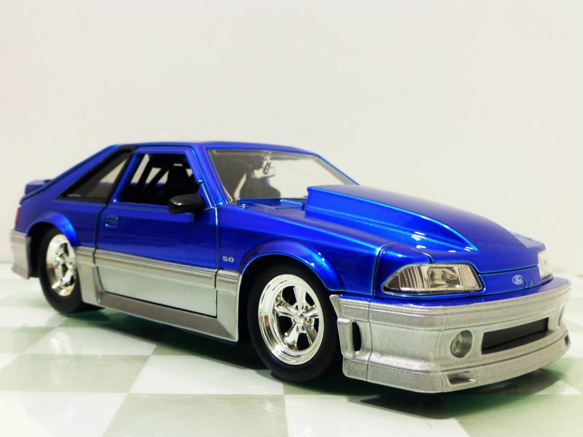 ■JADA TOYS 1/24 1989 FORD MUSTANG GT BLUE■フォード マスタング_画像1