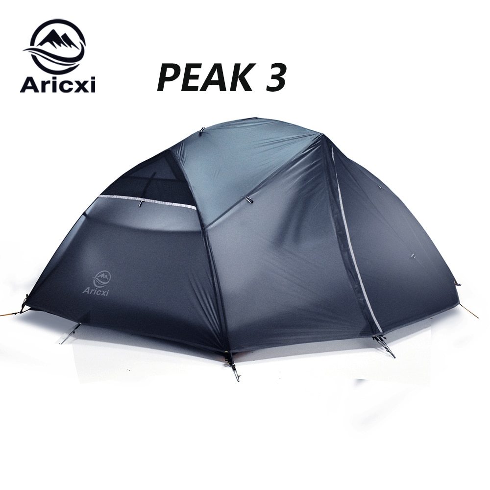 ARICXI 15D超軽量キャンプテントポータブル3人 テント二重層4季節屋外クライミング防水テント