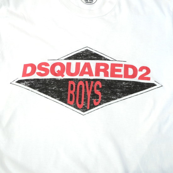 【定価3.6万・新品・XL】 DSQUARED2（ディースクエアード）クルーネックコットンプリントTシャツ ホワイト イタリア製 S74GD0441_画像4