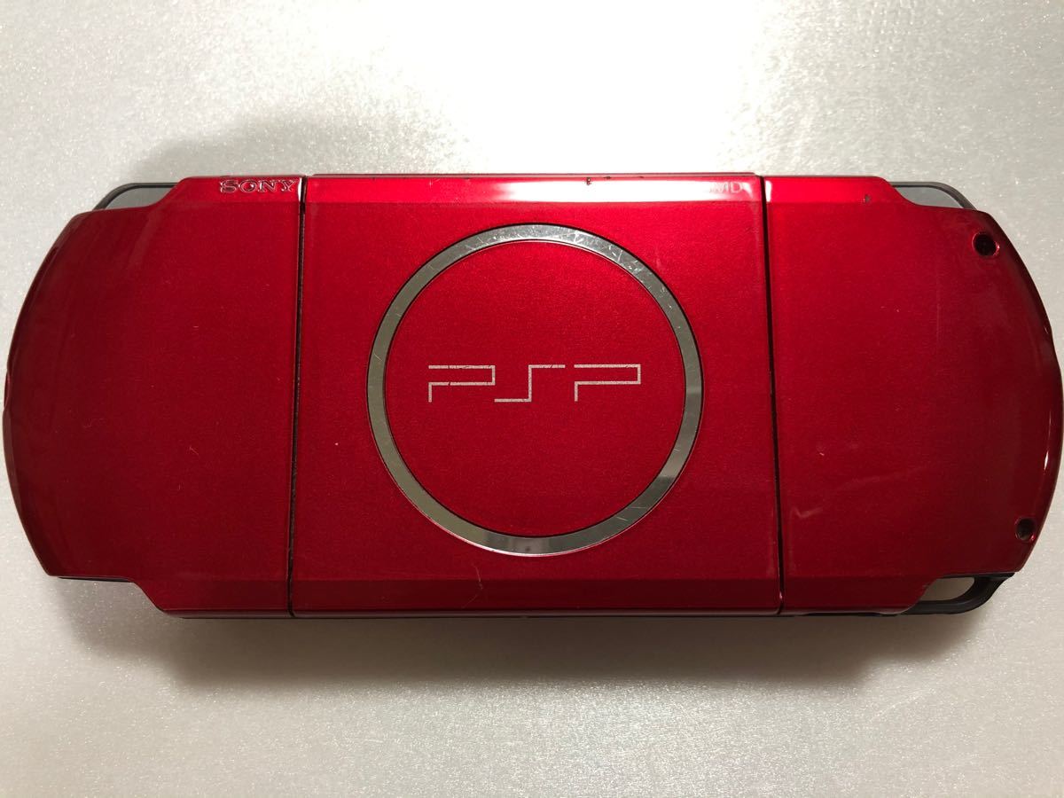 PSP３０００本体　純正ACアダプター　動作確認済み SONY レッド PSP-3000 プレイステーションポータブル