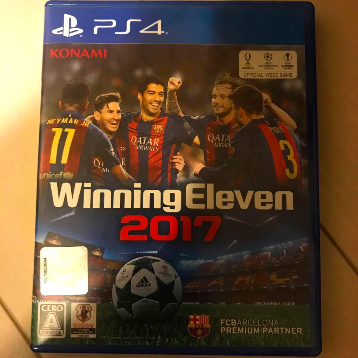 【PS4】 ウイニングイレブン 2017 サッカー　フットボール　美品　動作確認済み