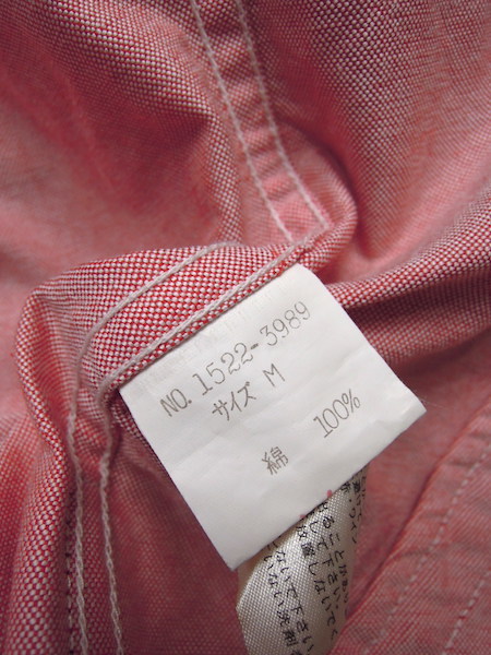 チャップス オックスフォード 半袖シャツジャケット●メンズMサイズ(実寸L程度)/ピンク/フルジップ/CHAPS/ラルフローレン_画像6