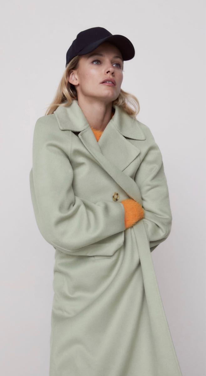 新品タグ付定価2万円 ZARA ウールオーバーサイズコート ペール 新品タグ付定価2万円 ZARA ウールオーバーサイズコート ペール