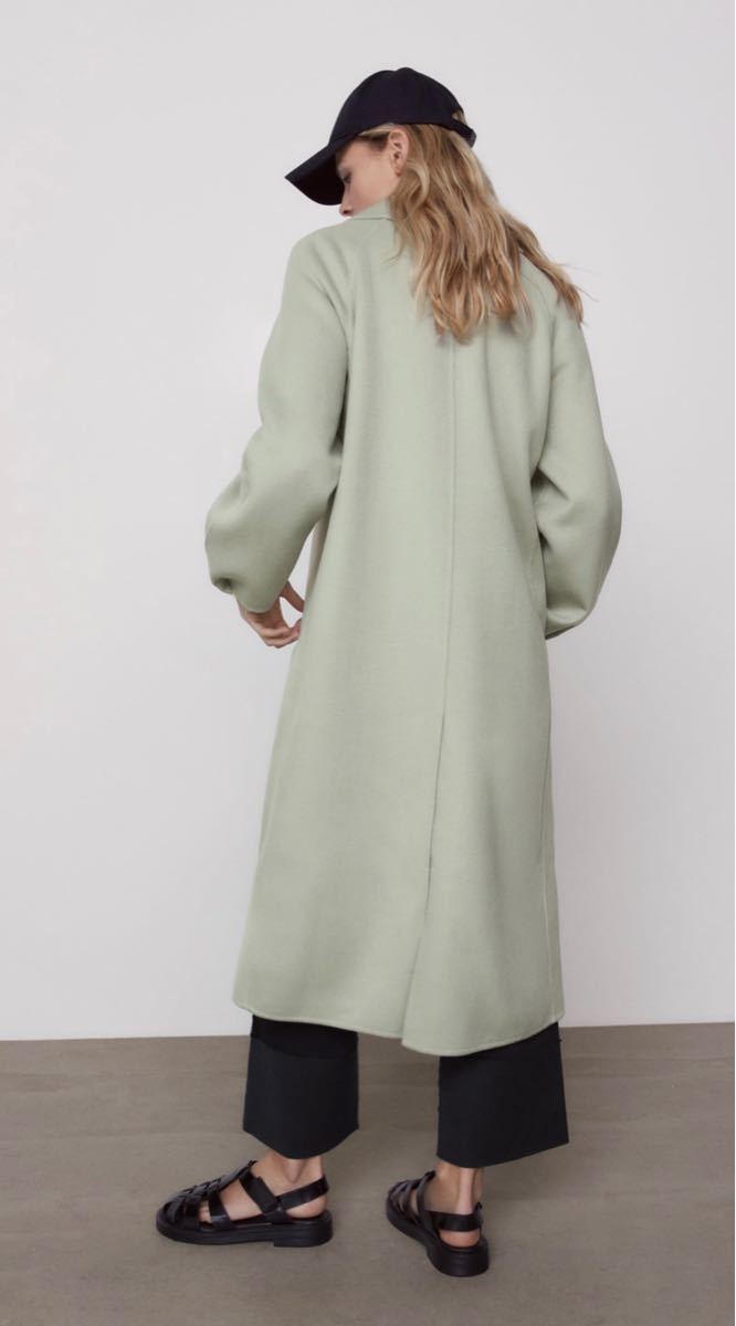 新品タグ付定価2万円 ZARA ウールオーバーサイズコート ペール 新品タグ付定価2万円 ZARA ウールオーバーサイズコート ペール