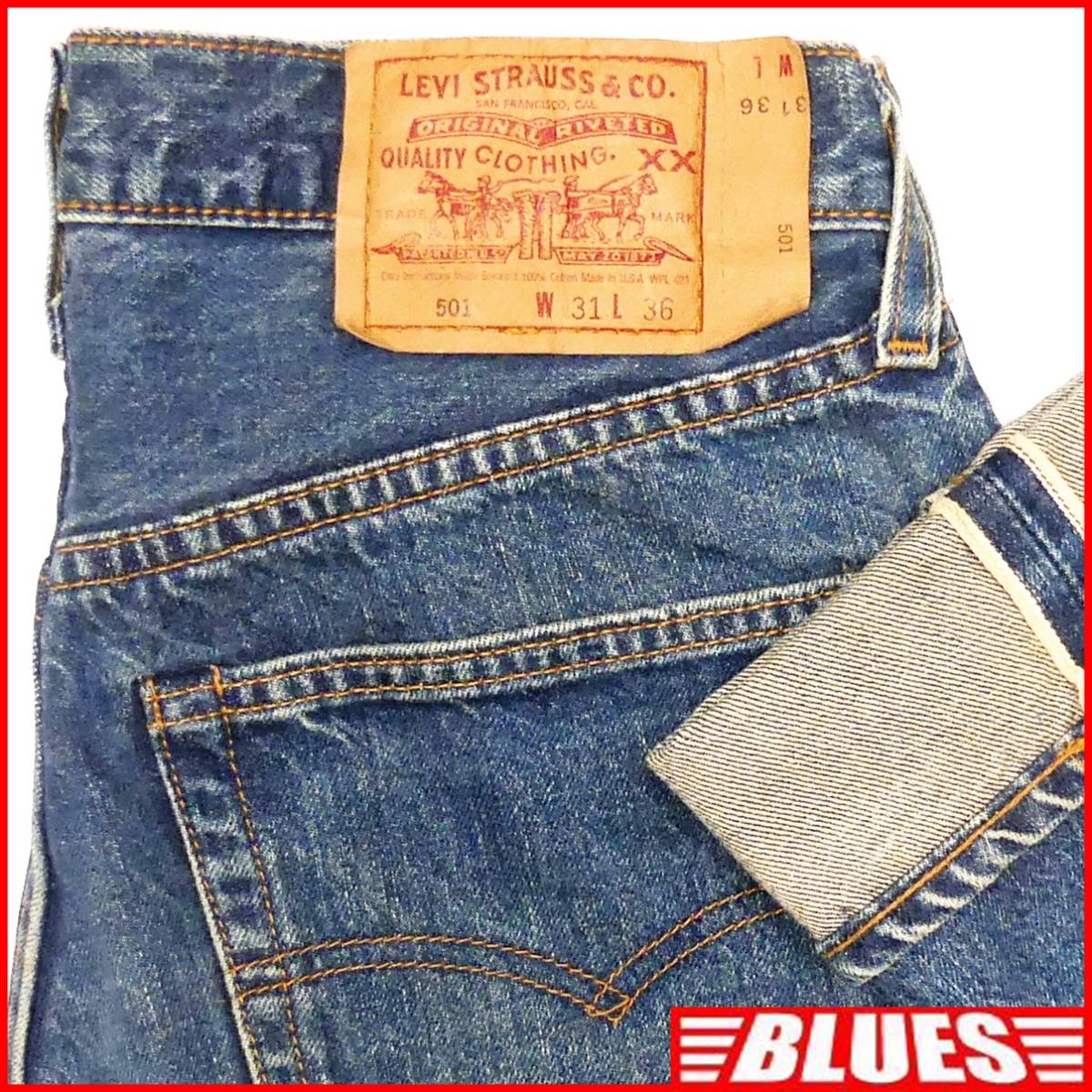 即決★アメリカ製 リーバイス501XX★W31 ビンテージ復刻ジーンズ LEVIS メンズ デニム 赤耳 ビッグE バレンシア製 黒カン USA製 LVC 80's_画像1