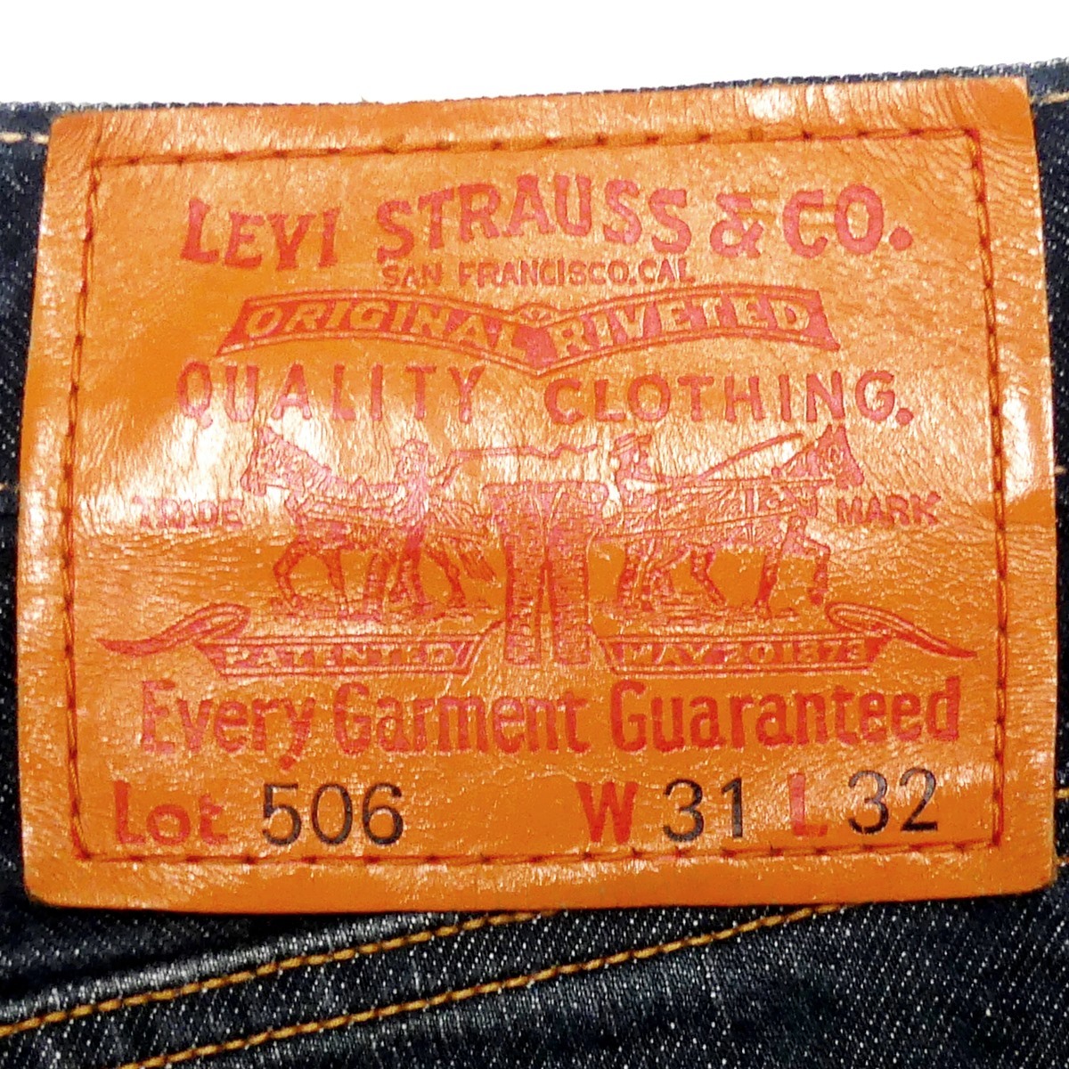 即決★リーバイス506★W31 オレンジパッケージ ジーンズ Levis メンズ ストレート デニム 限定パッチ ボトムス パンツ ジーンズ_画像8