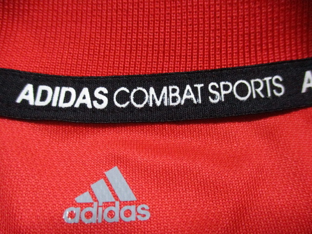 未使用★M/L 私服 ゴルフ テニス Adidas アディダス コンバット スポーツ クライマクール メンズ ポロ シャツ 赤 レッド 系 180/100A 新品_画像8