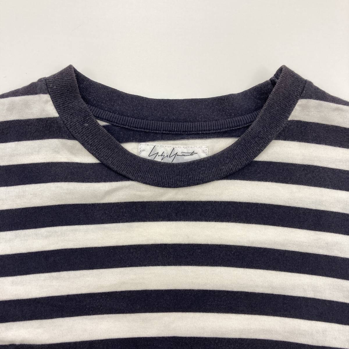 Yohji Yamamoto POUR HOMME ボーダー 半袖 Tシャツ メンズ 3 Lサイズ位