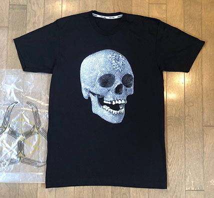 ■DAMIEN HIRST 新品 2007年製 THE DIAMOND SKULL Tシャツ BK-M ダミアンハースト ダイアモンドスカル other criteria_画像1