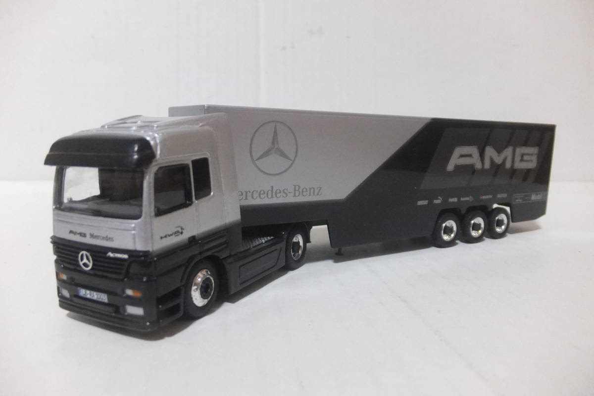 [ Mercedes Benz * Actros Transporter { team :AMG}] Schuco 1/87 HO gauge [ as good as new * not yet assembly not yet exhibition goods ]