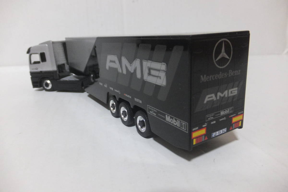 [ Mercedes Benz * Actros Transporter { team :AMG}] Schuco 1/87 HO gauge [ as good as new * not yet assembly not yet exhibition goods ]