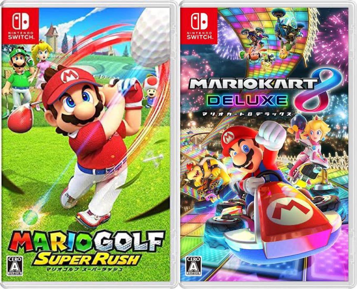 新品】Switch 2本セット マリオゴルフスーパーラッシュ マリオ 新品】Switch 2本セット マリオゴルフスーパーラッシュ マリオ
