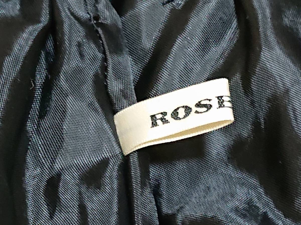ROSE BUD ローズバッド フレアースカート膝丈 ウェストゴムタイプ コットン混 レディース ブラック sizeF_画像7