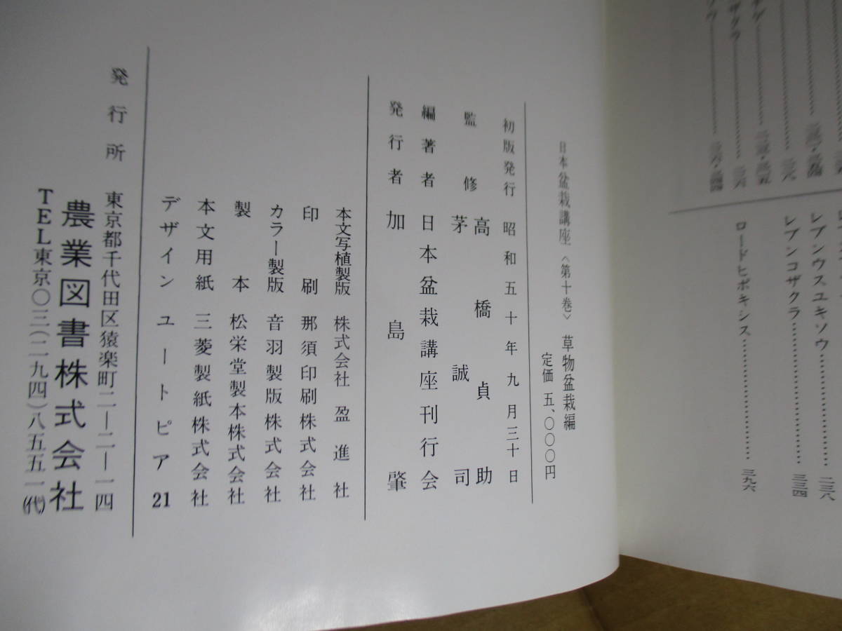 ☆『日本盆栽講座 第10巻草物盆栽編』高橋貞助-茅誠司監修;農業図書;昭和50年;初版函付;本カバー付*随所に写真・イラストで解りやすく解説_画像10