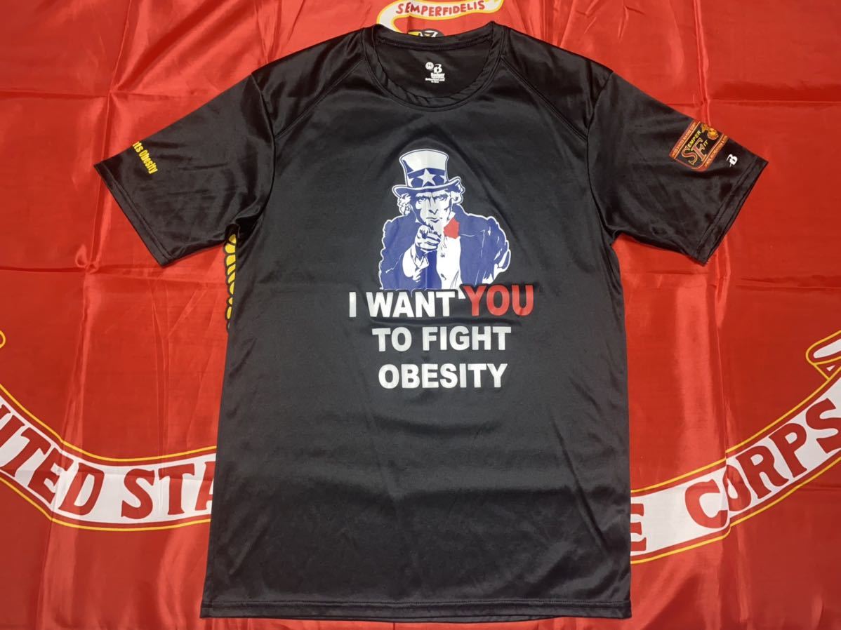 新品未使用 USMC SEMPER FIGHTS OBESITY DRY FIT Tシャツ Mサイズ ブラックの画像1