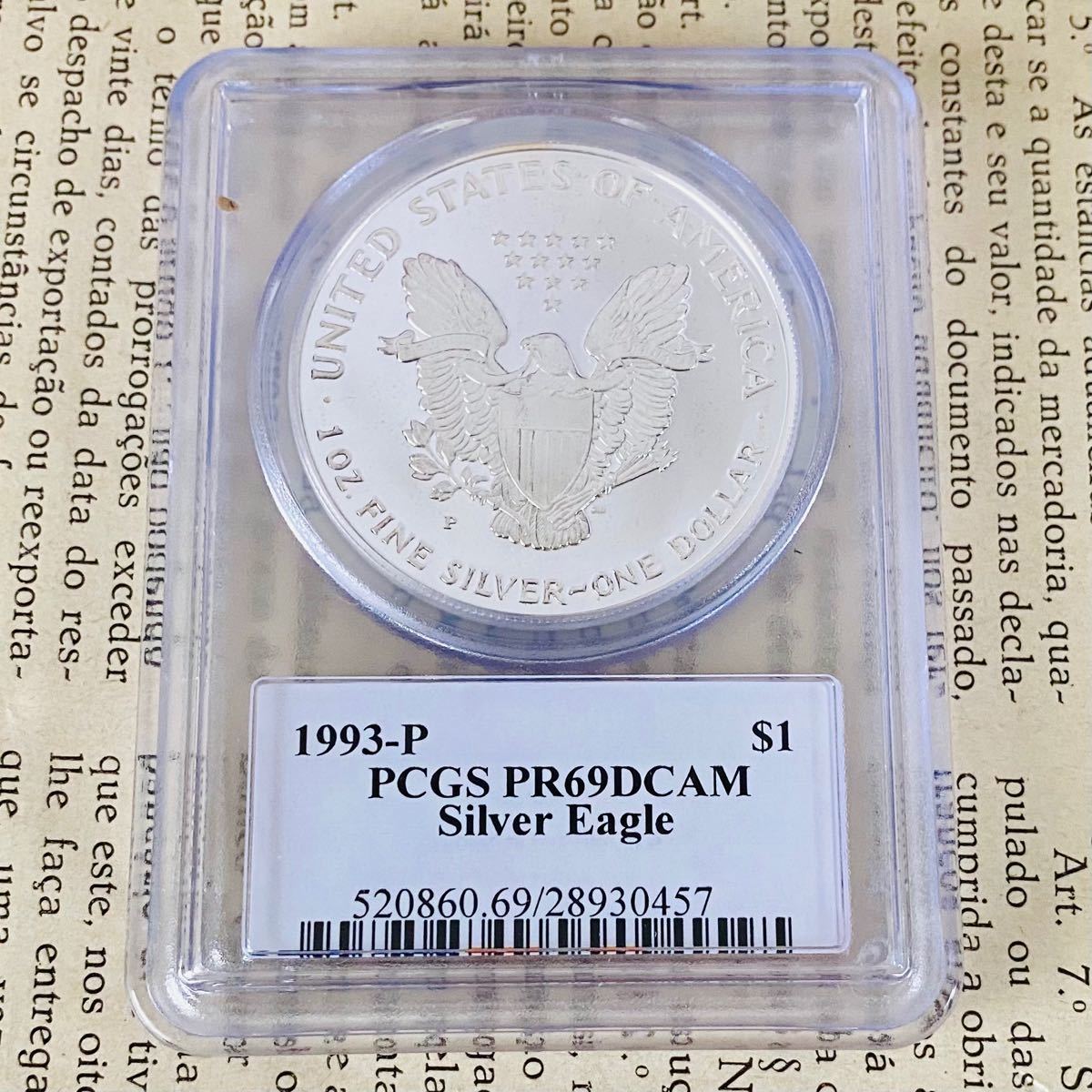PCGS アメリカンイーグル銀貨 PR69DCAM-
