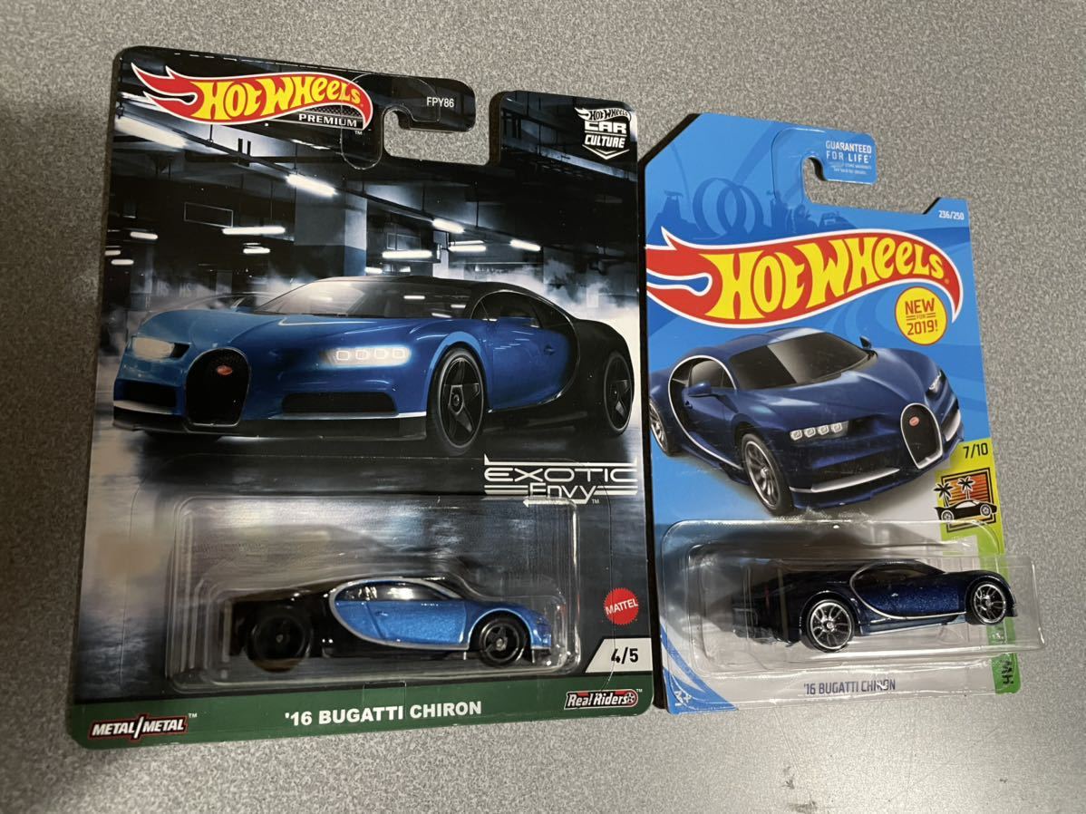 送料込2台セット ホットウィール ブガッティ シロン Hot Wheels Bugatti Chiron Exotic Envy エキゾチック エンヴィ 16