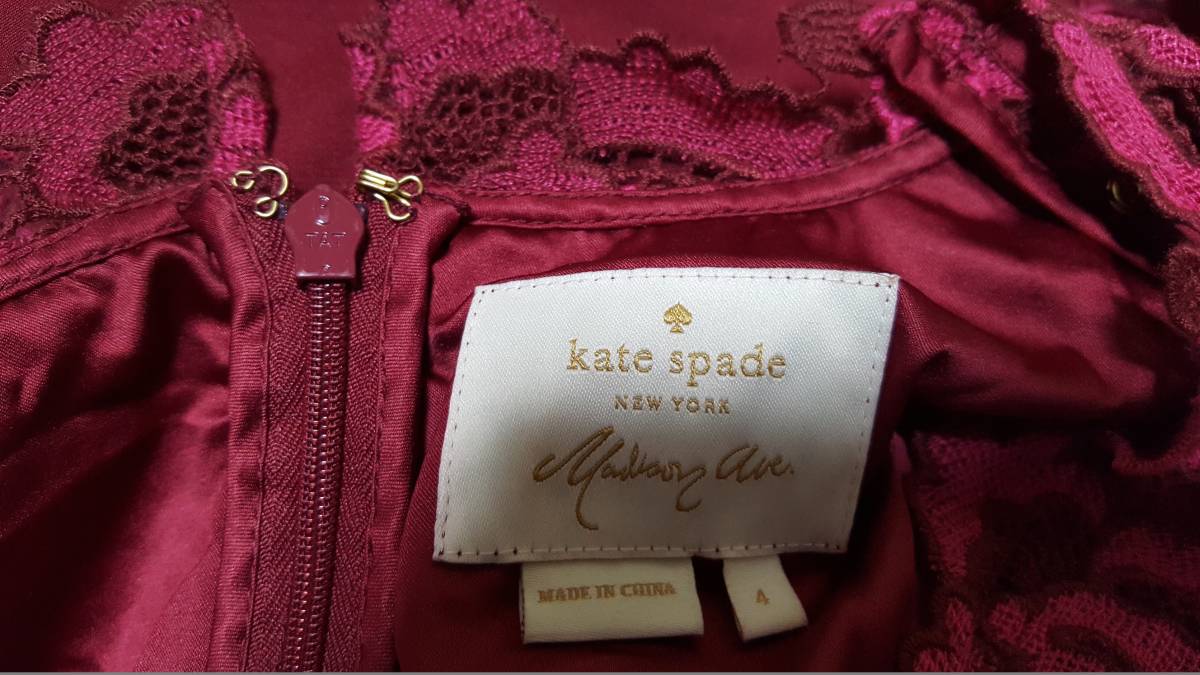 新品　送料無料　訳有 US4号/JP9号～11号　Kate Spade　Newyork ケイトスペード ニューヨーク レース　フラワー　ワンピース_画像8