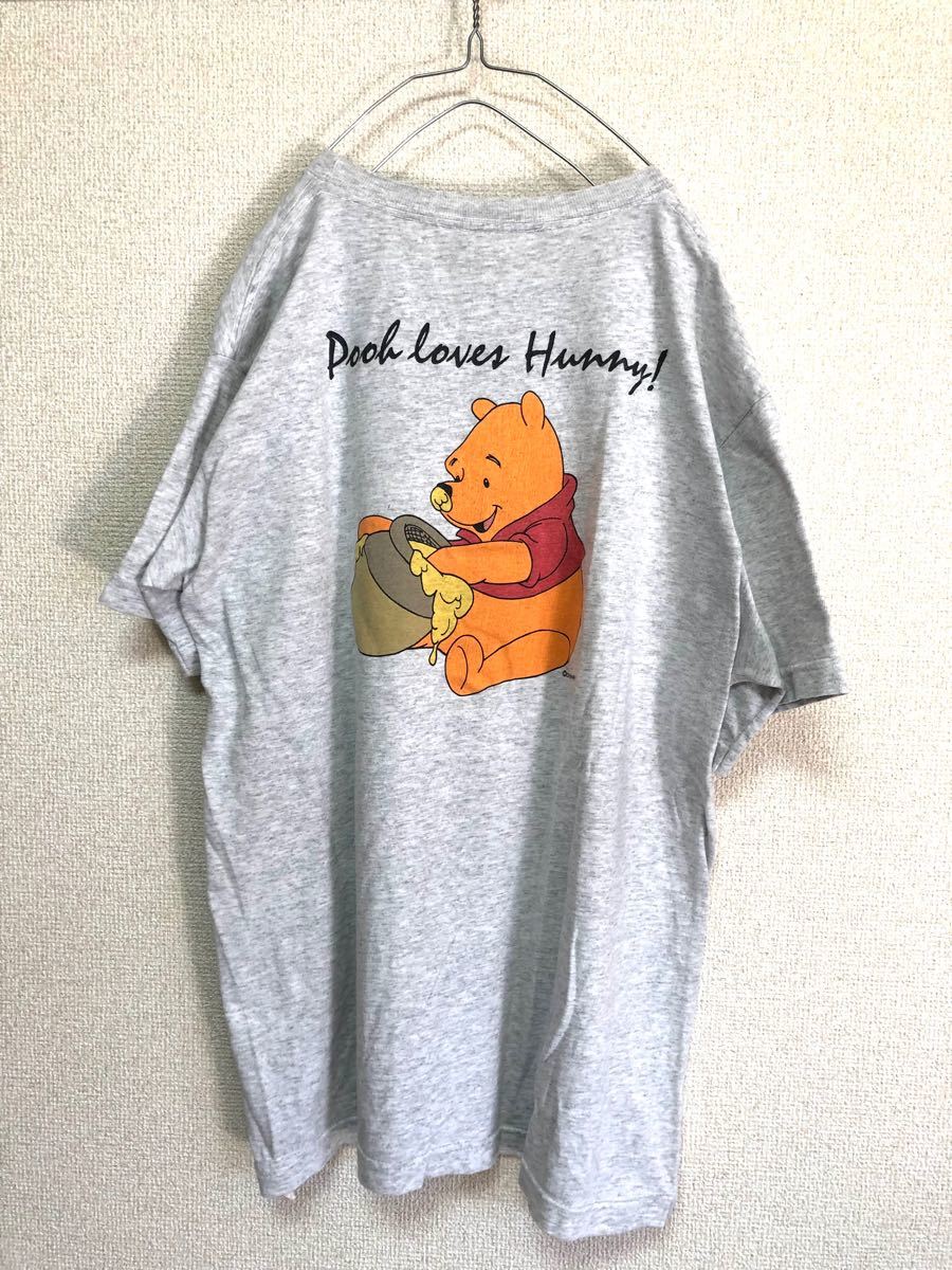古着 プーさん Tシャツ MICKY&CO ビンテージ USA ユニセックス 半袖 オールド レトロ ダメージ ミッキータグ 女子