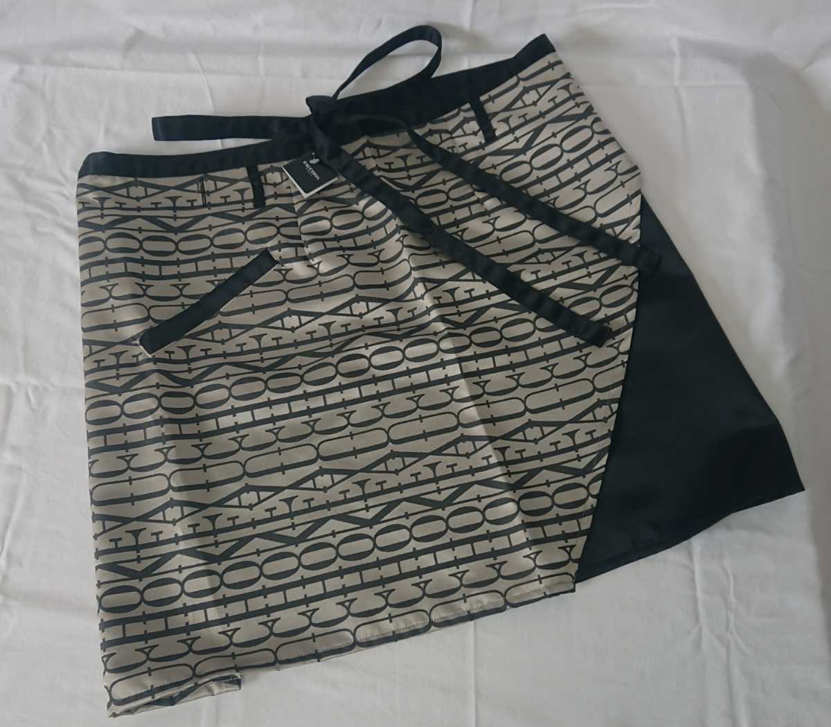 [ unused goods ]FAUCHONfoshon apron half type black 