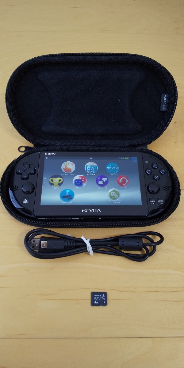 PS Vita PCH-2000 【本体】 /  メモリーカード4GB  /  マイクロUSBケーブル  /  薄型ポーチ