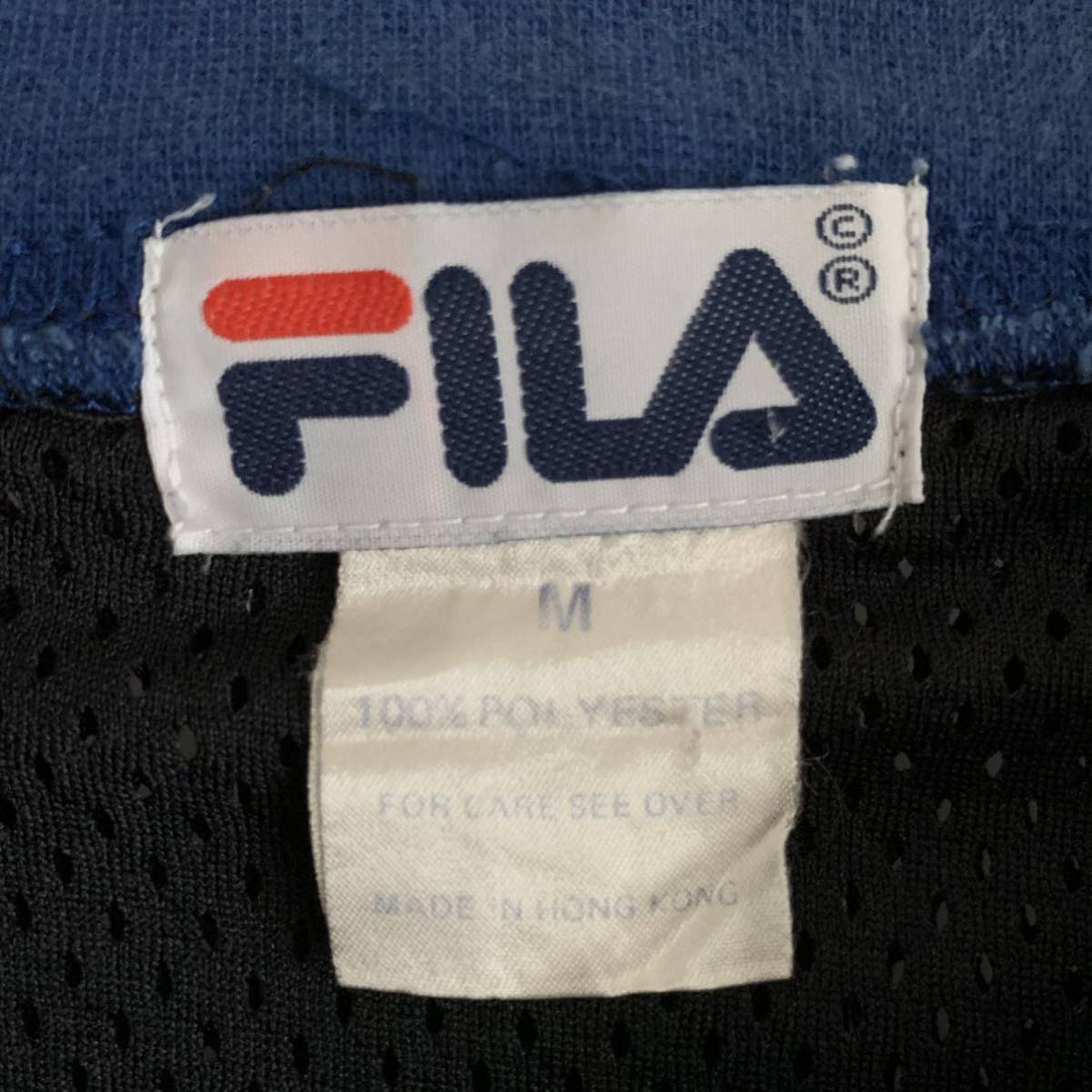 【希少】FILA フィラ 長袖 メッシュ シャツ ビックロゴ ホッケー フットボール_画像9