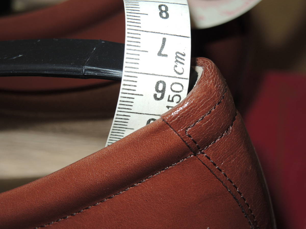 カンガルー革　NORDINI 紳士靴　メンズアップシューズ　23.5cm　ブラウン　足幅3E アップ6㎝前後 シークレット　北嶋製靴工業所