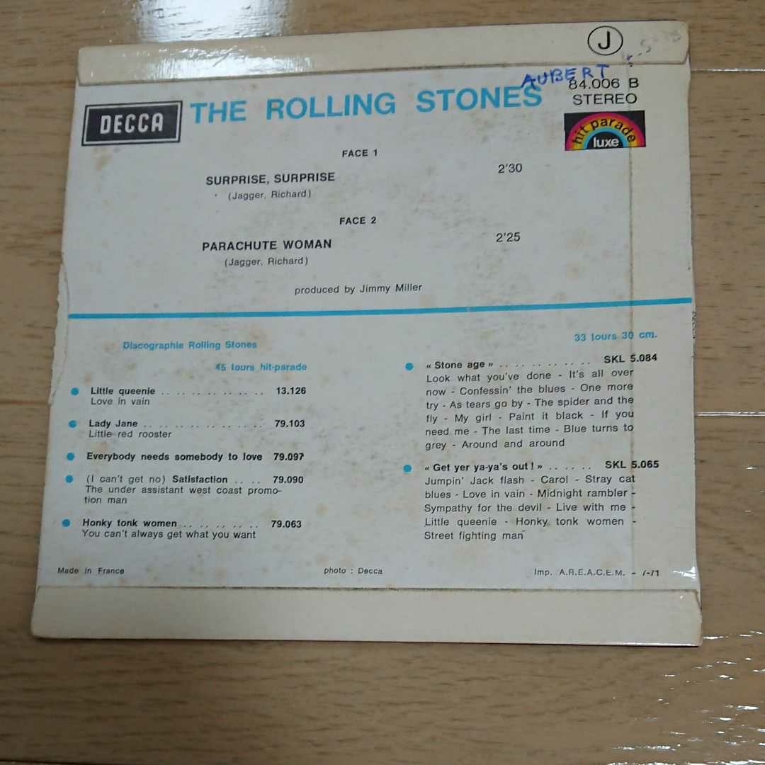 THE ROLLING STONES シングルレコード ザ・ローリング・ストーンズ