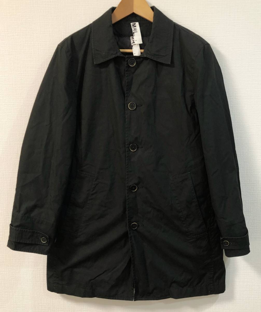  Margaret Howell down liner attaching 2WAY turn-down collar coat size S black M H L MHL.