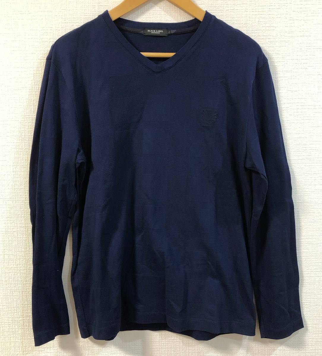 【翌日発送可能】 極美品 サイズL ロンTシャツ CLRESTBRIDGE LABEL BLACK ネイビー 長袖 Tシャツ シャドーチェック ブラックレーベルクレストブリッジ トップス 【翌日発送可能】 極美品 サイズL ロンTシャツ CLRESTBRIDGE LABEL BLACK ネイビー 長袖 Tシャツ シャドーチェック ブラックレーベルクレストブリッジ トップス