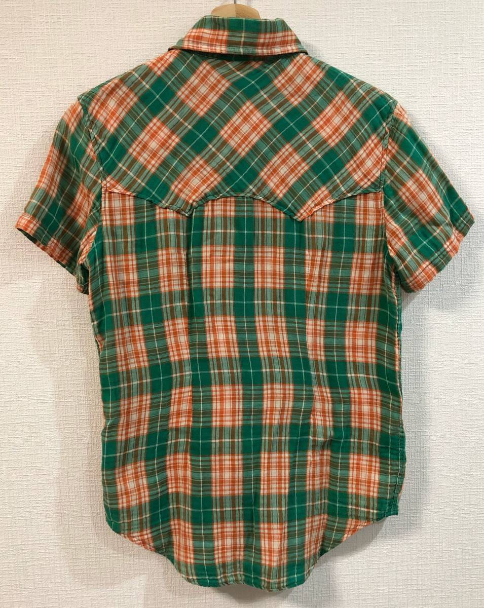 美品 初版 TMT Wガーゼシャツ サイズS チェック 半袖_画像4