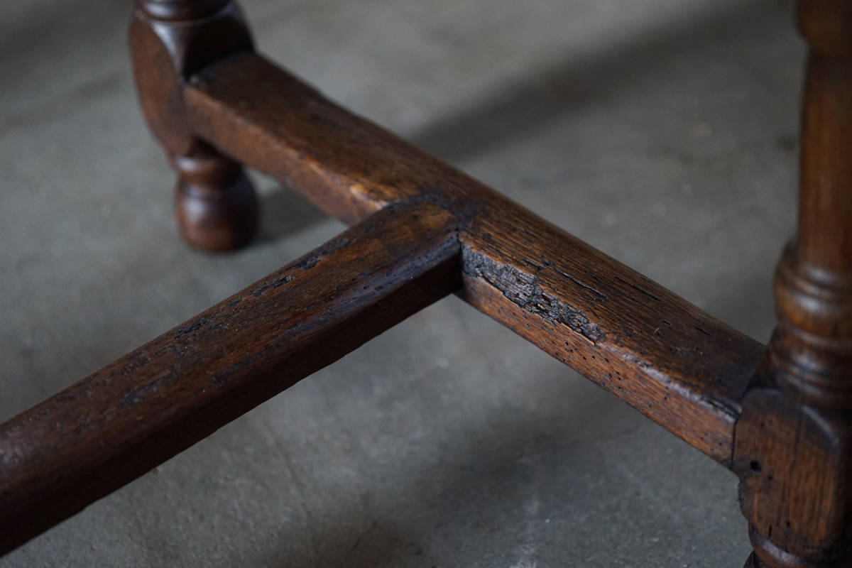 古い無垢材のロレーヌ地方の木製テーブル / 19世紀・フランス / 古家具 古道具 古物 家具 机 B_画像4