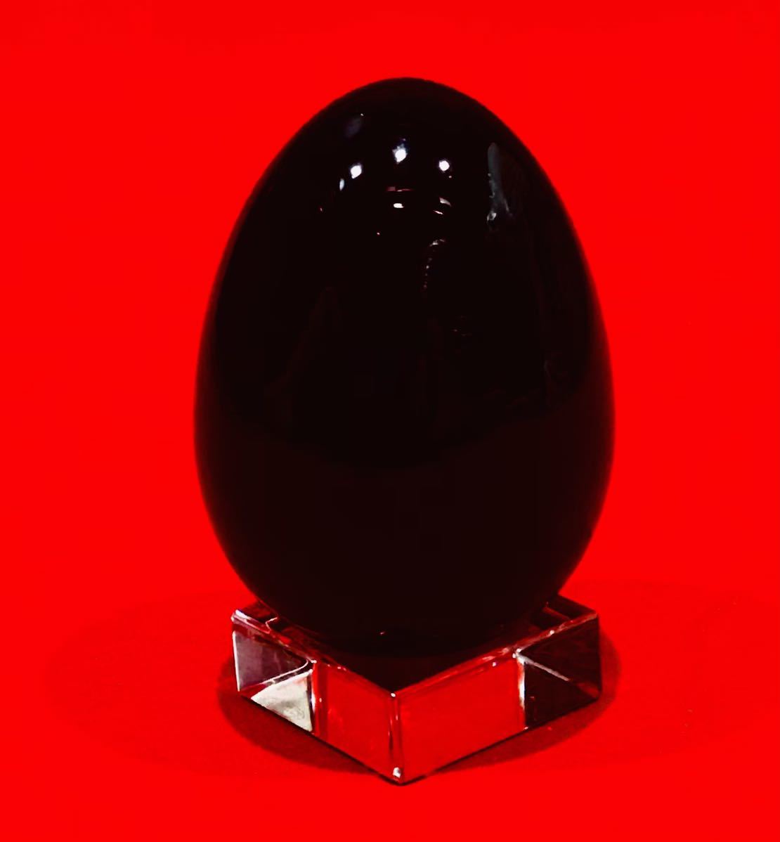 BACCARAT バカラ /※稀少ロイヤルエッグ ブラッククリスタル オブジェ