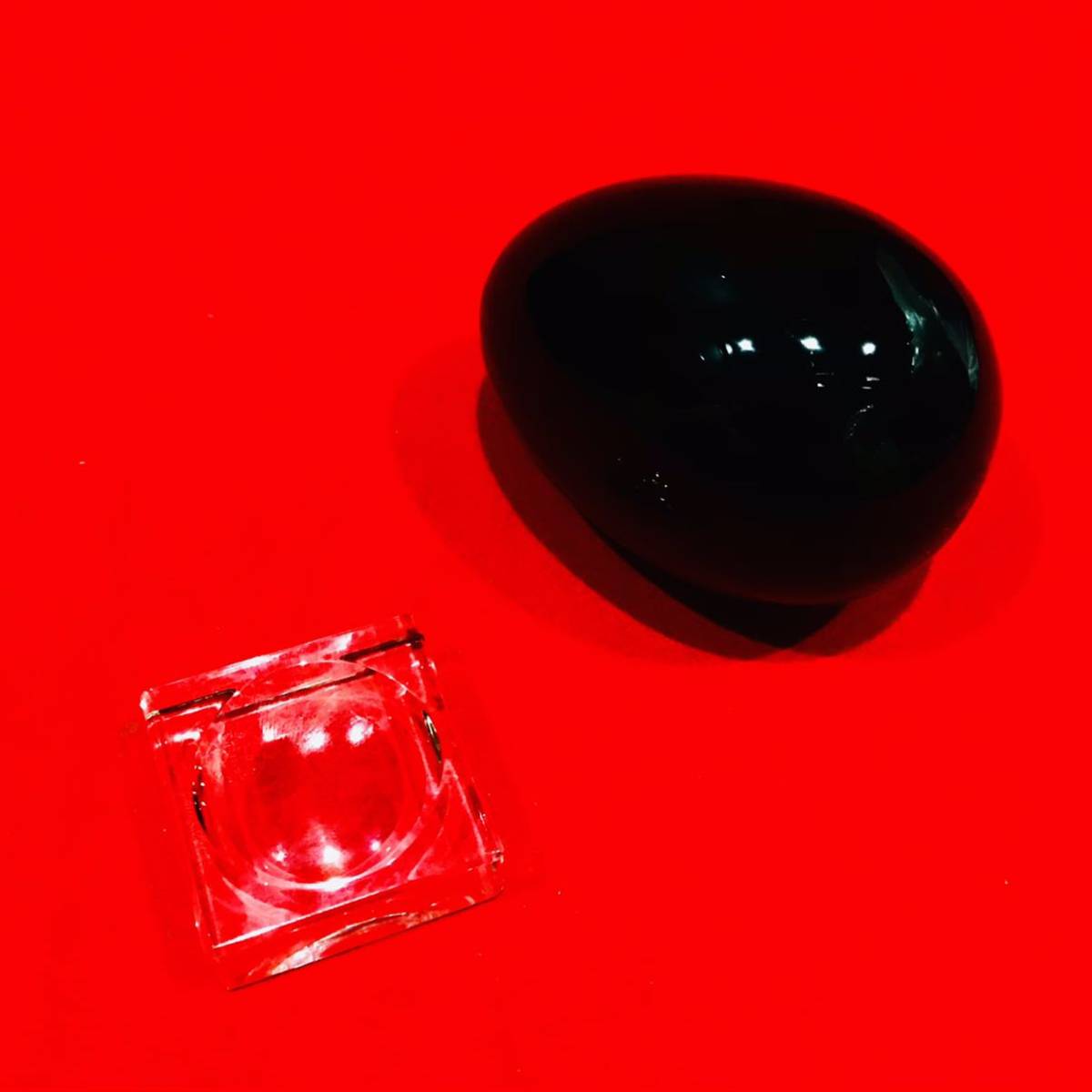 BACCARAT バカラ /※稀少ロイヤルエッグ ブラッククリスタル オブジェ