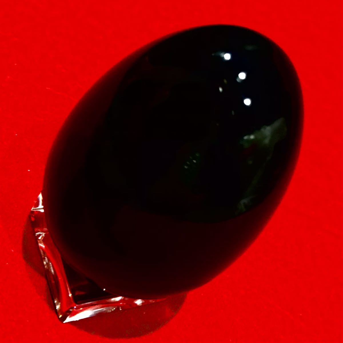 BACCARAT バカラ /※稀少ロイヤルエッグ ブラッククリスタル オブジェ