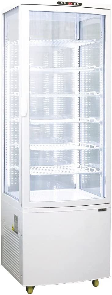 史上一番安い ホワイト 218L 大型 冷蔵ショーケース 4面ガラス レマコム R4G-218SLW タテ型 冷蔵庫 業務用 LED その他