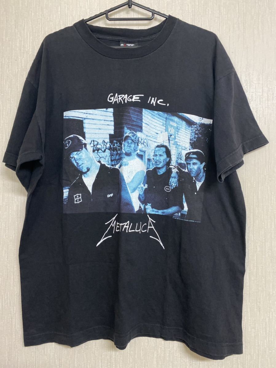 90'S 当時物　METALLICA Tシャツ　ヴィンテージ　サイズL ブラック　メタリカ　giantタグ　コピーライト