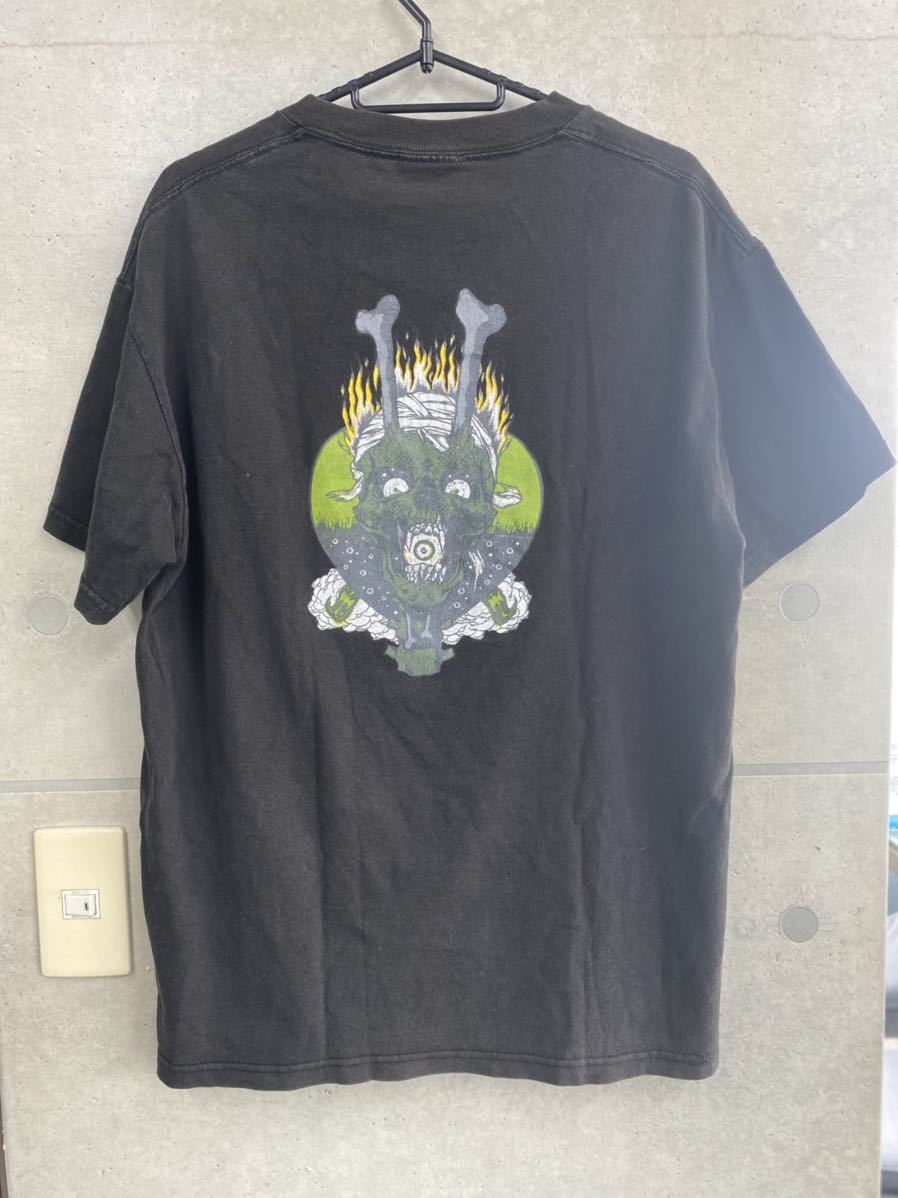 90'S ゾーラック パスヘッドTシャツ ヴィンテージ サイズL ブラック ZORLAC PUSHEAD Tシャツ オールドスケート