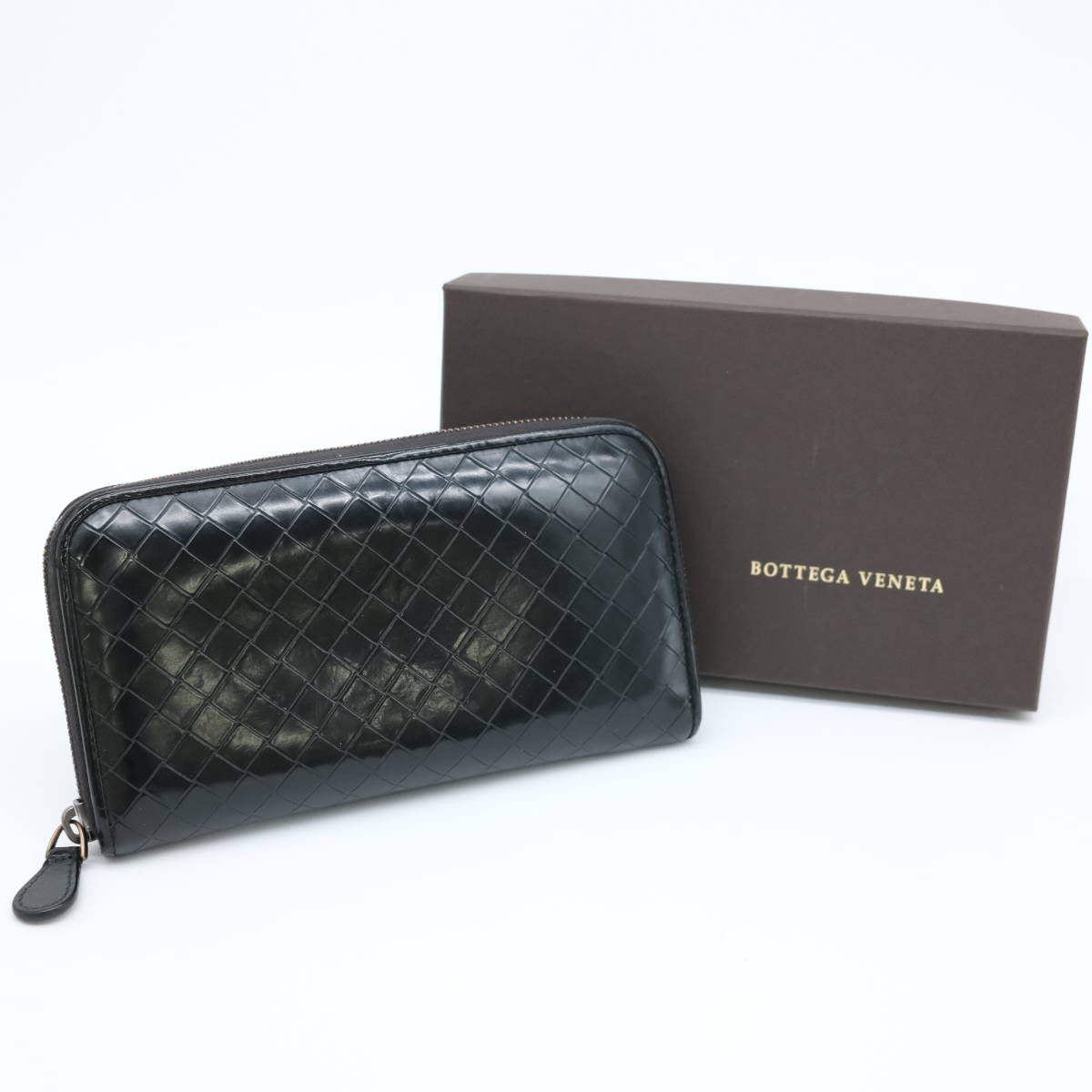 BOTTEGA VENETA ボッテガヴェネタ 財布 長財布 イントレッチオミラージュ ラウンドファスナー ラウンド 黒 レザー 311263