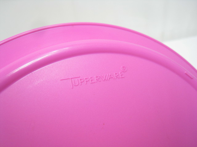 4点セット 新品 未使用 Tupperware タッパーウェア プレート ラウンド ピンク イエロー グリーン ブルー 19ｃｍ_画像5