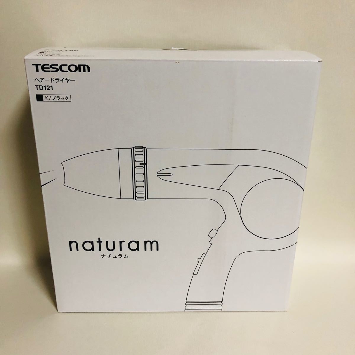 【新品未開封】TESCOM テスコム ヘアードライヤー ブラック ナチュラム TD121 新品未使用