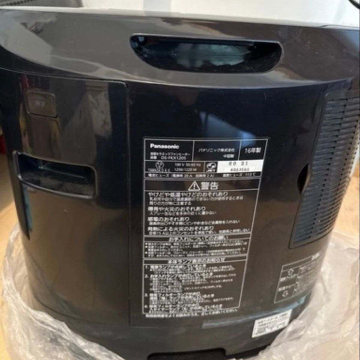 パナソニック ブラック 加湿セラミックファンヒーター DS-FKX1205 数回